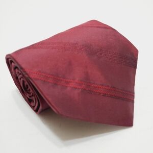 Carlo Visconti Men's Silk Necktie Red Stripe Pattern Jacquard Fabric 56x4"